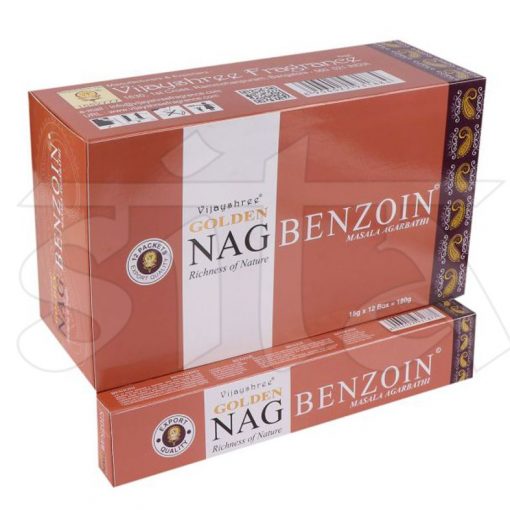 Caja de Incienso Masala x12 Golden Nag BENJUI 15g